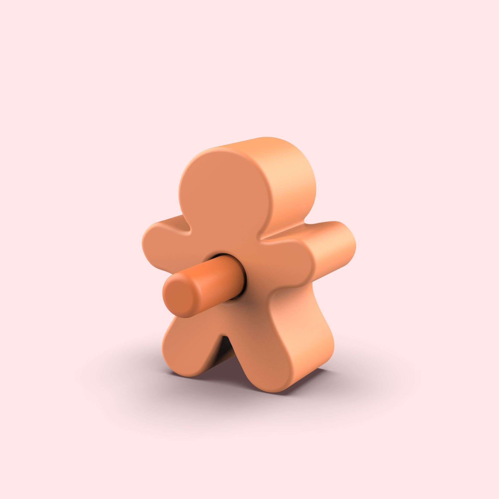 Gingerbread Man Cake Mold Christmas Cake Pop Mold 3D print model_5