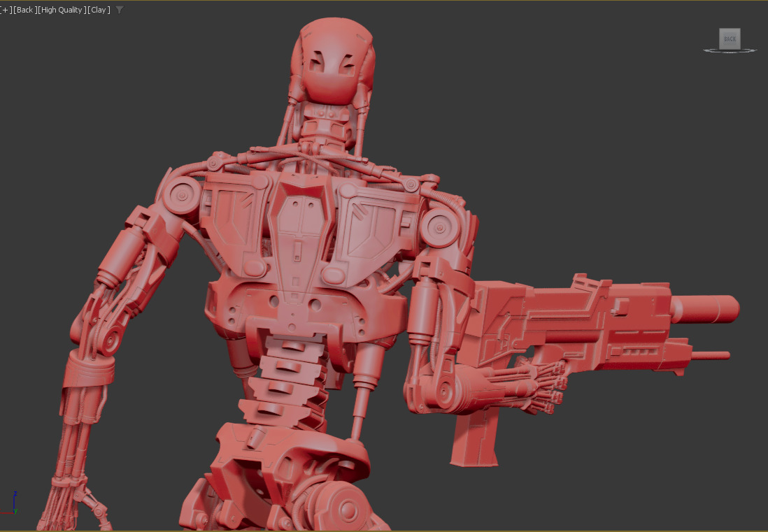 Terminator T-800 Endoskeleton Rekvizit T2 V5 High Detal 3D print model_8