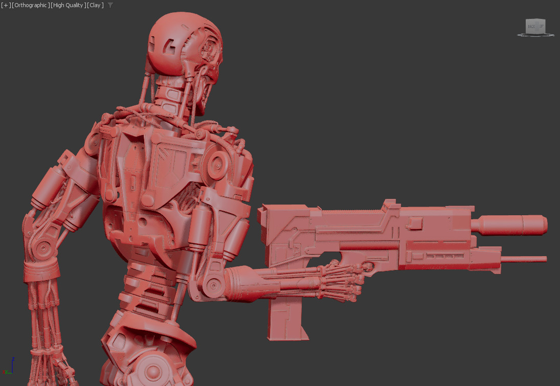 Terminator T-800 Endoskeleton Rekvizit T2 V5 High Detal 3D print model_13