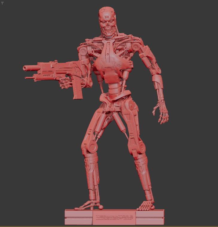 Terminator T-800 Endoskeleton Rekvizit T2 V5 High Detal 3D print model_1