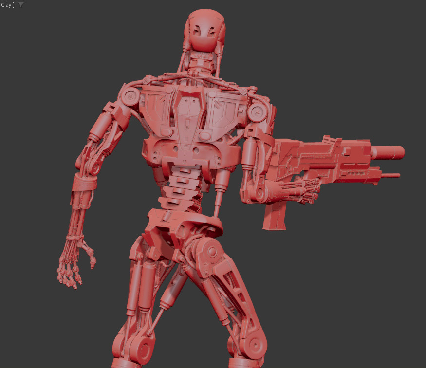 Terminator T-800 Endoskeleton Rekvizit T2 V5 High Detal 3D print model_9