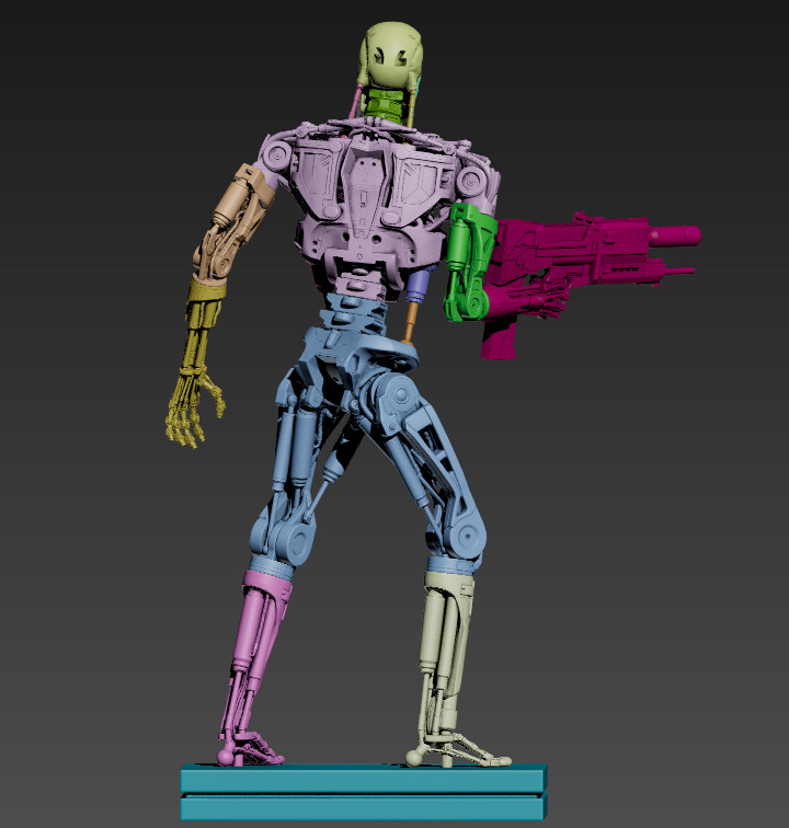 Terminator T-800 Endoskeleton Rekvizit T2 V5 High Detal 3D print model_6