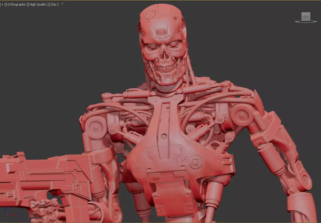 Terminator T-800 Endoskeleton Rekvizit T2 V5 High Detal 3D print model_0