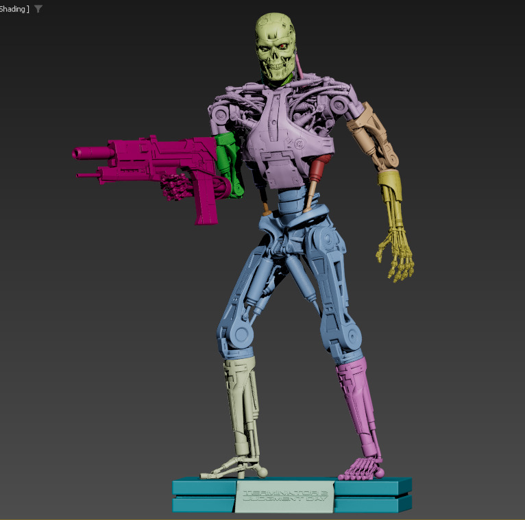 Terminator T-800 Endoskeleton Rekvizit T2 V5 High Detal 3D print model_4