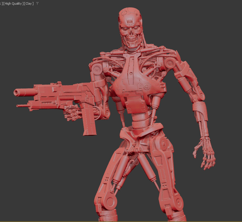 Terminator T-800 Endoskeleton Rekvizit T2 V5 High Detal 3D print model_7