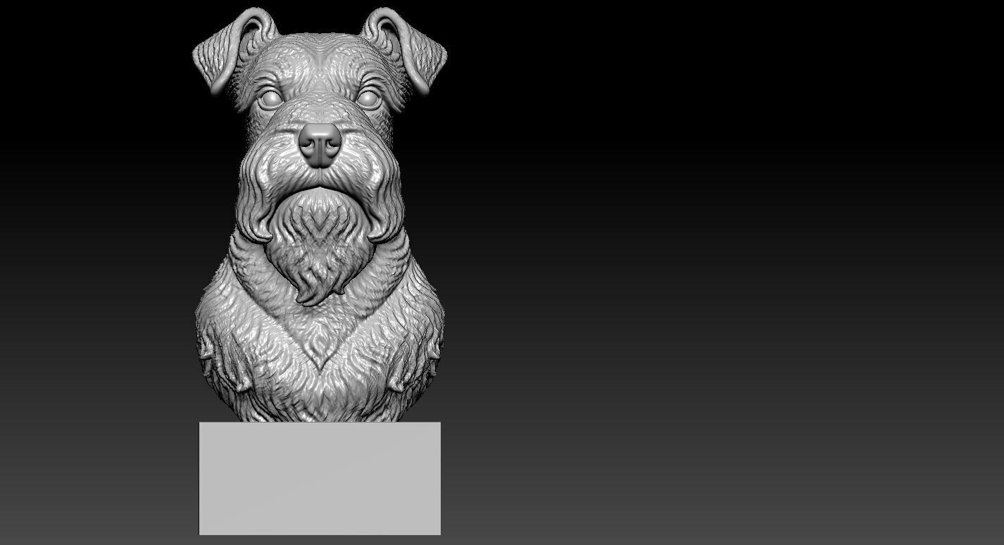 Miniature Schnauzer - Dwarf Schnauzer Dog model - 3D print 3D print model_1