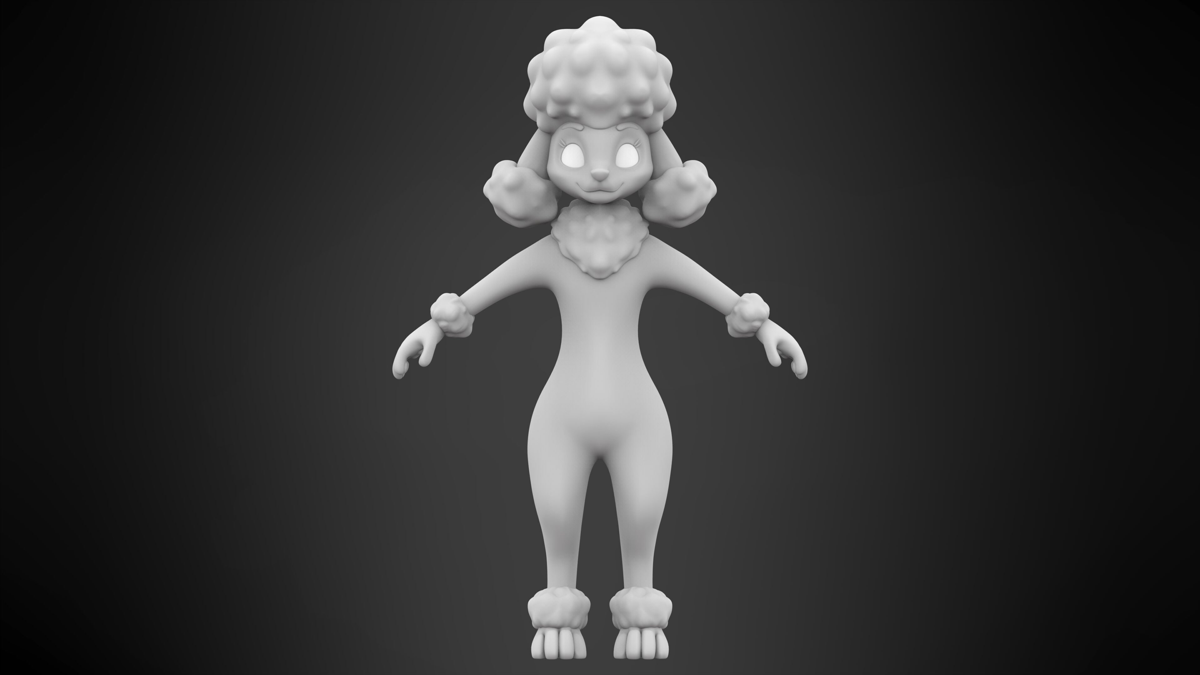 Poodle 3D model_6