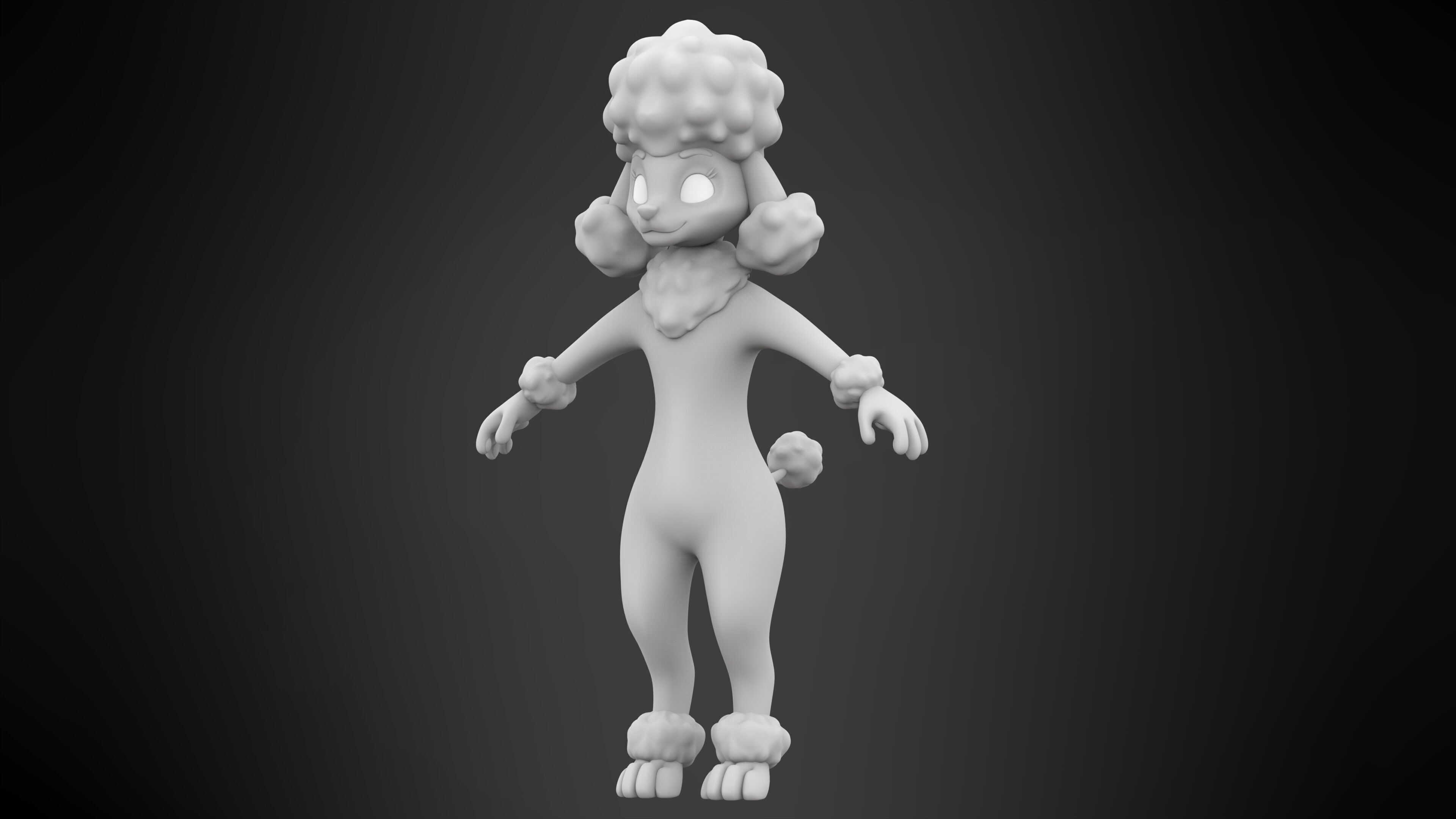 Poodle 3D model_5