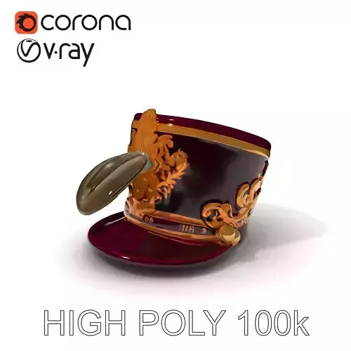 Ornate Military Hat Model Pack with Feather Detail