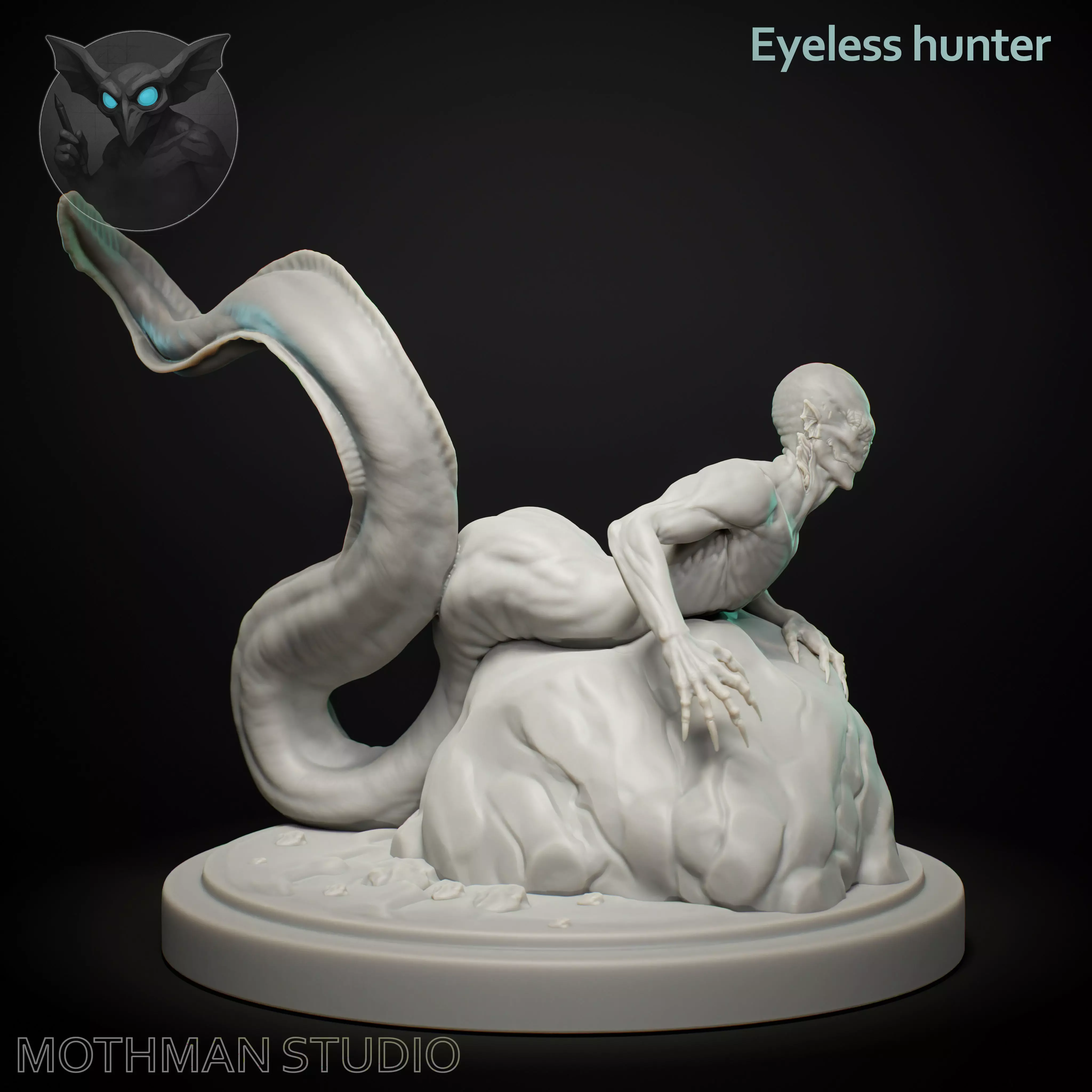 Eyeless hunter 50 mm 3D print model_3