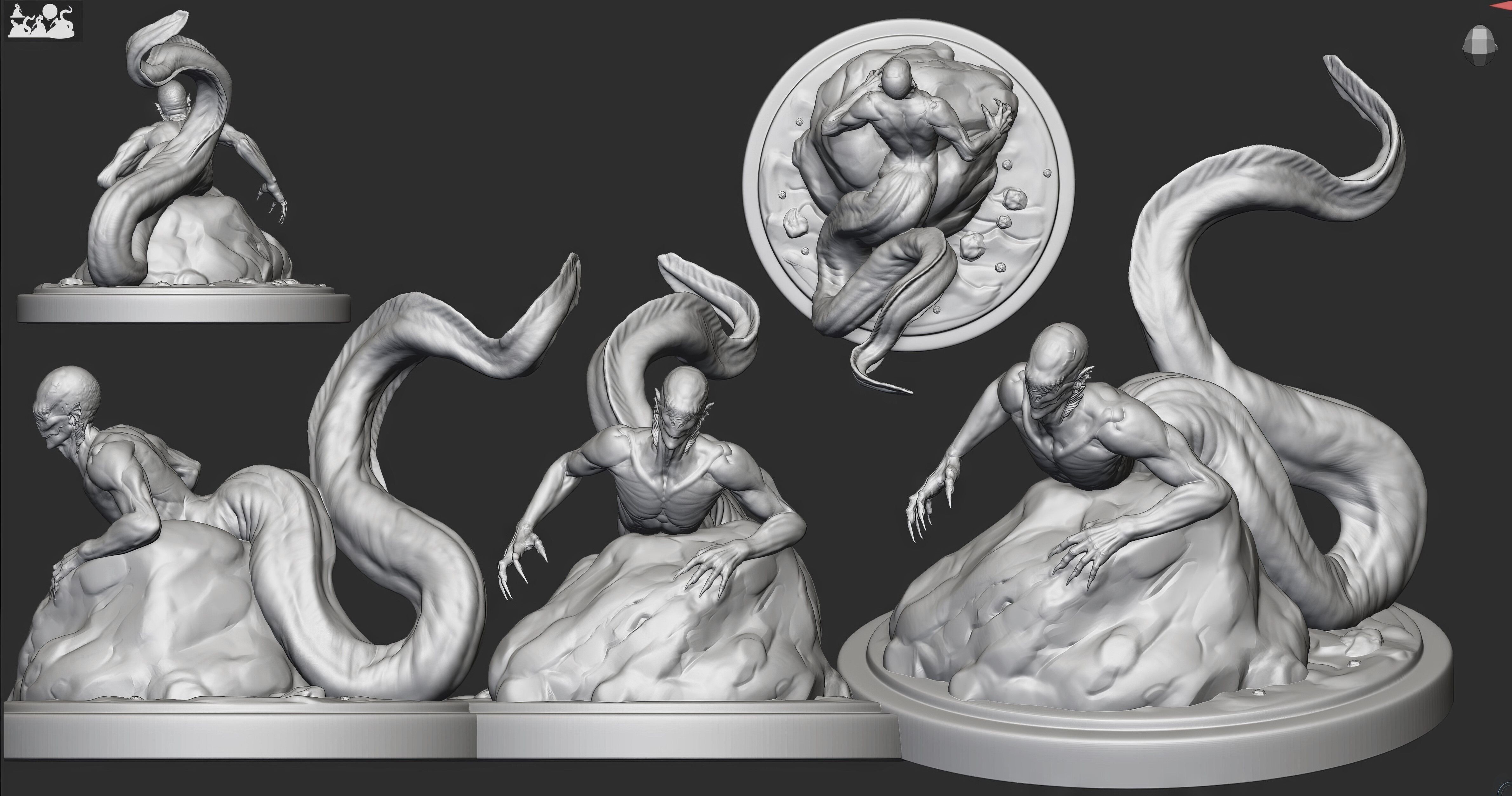 Eyeless hunter 50 mm 3D print model_4