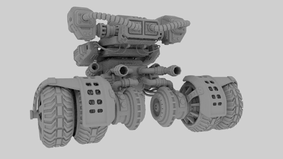 Mecha Monster Turck 3D model_2