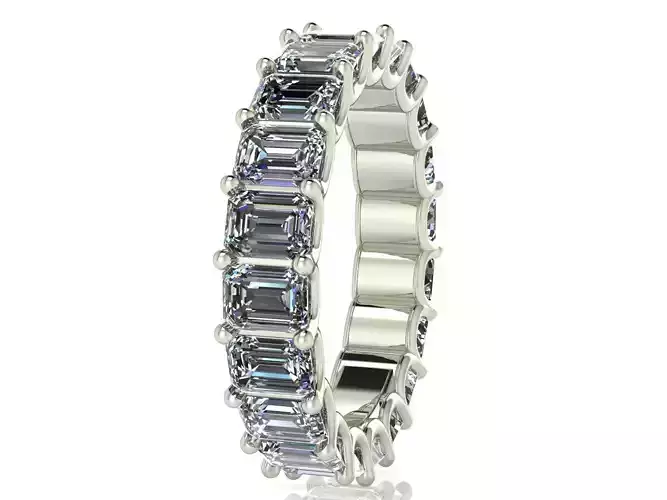 U - Shaped Eternity Bands - Emerald Cut - Various stone sizes