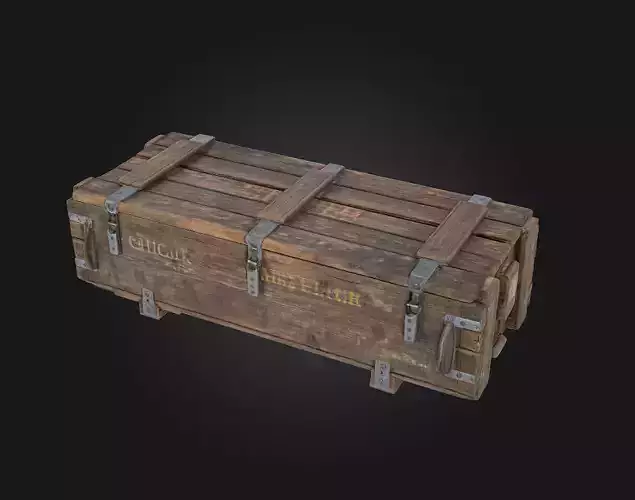 Wooden Ammunition Crate  Battle Ready Storage with Authentic 