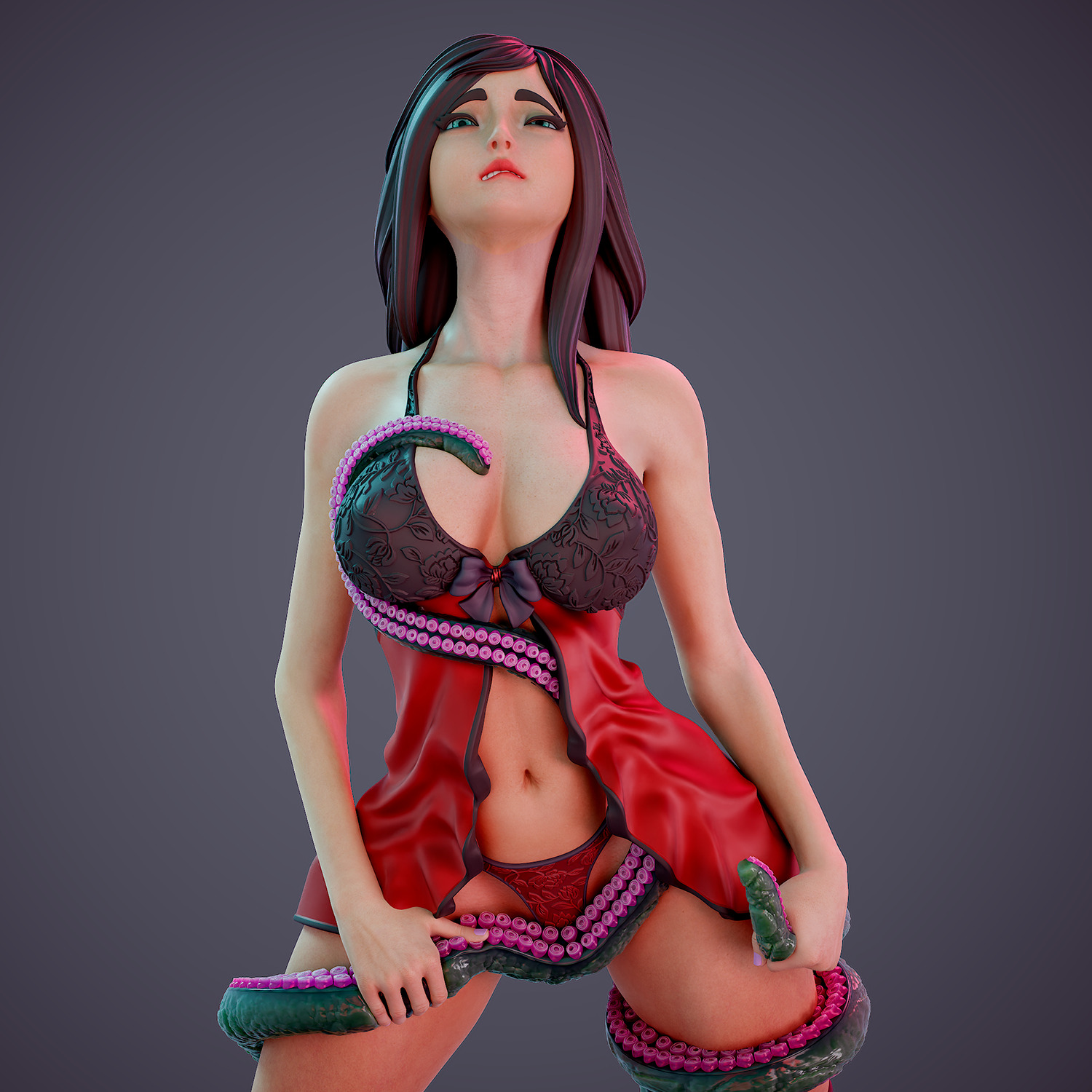 Tentacle attack - c 3D print model_7