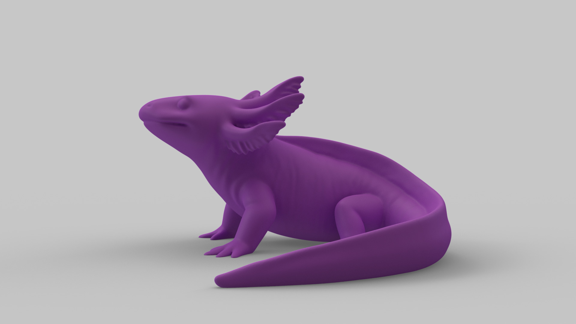 Axolotl Figurine 3D print model_3