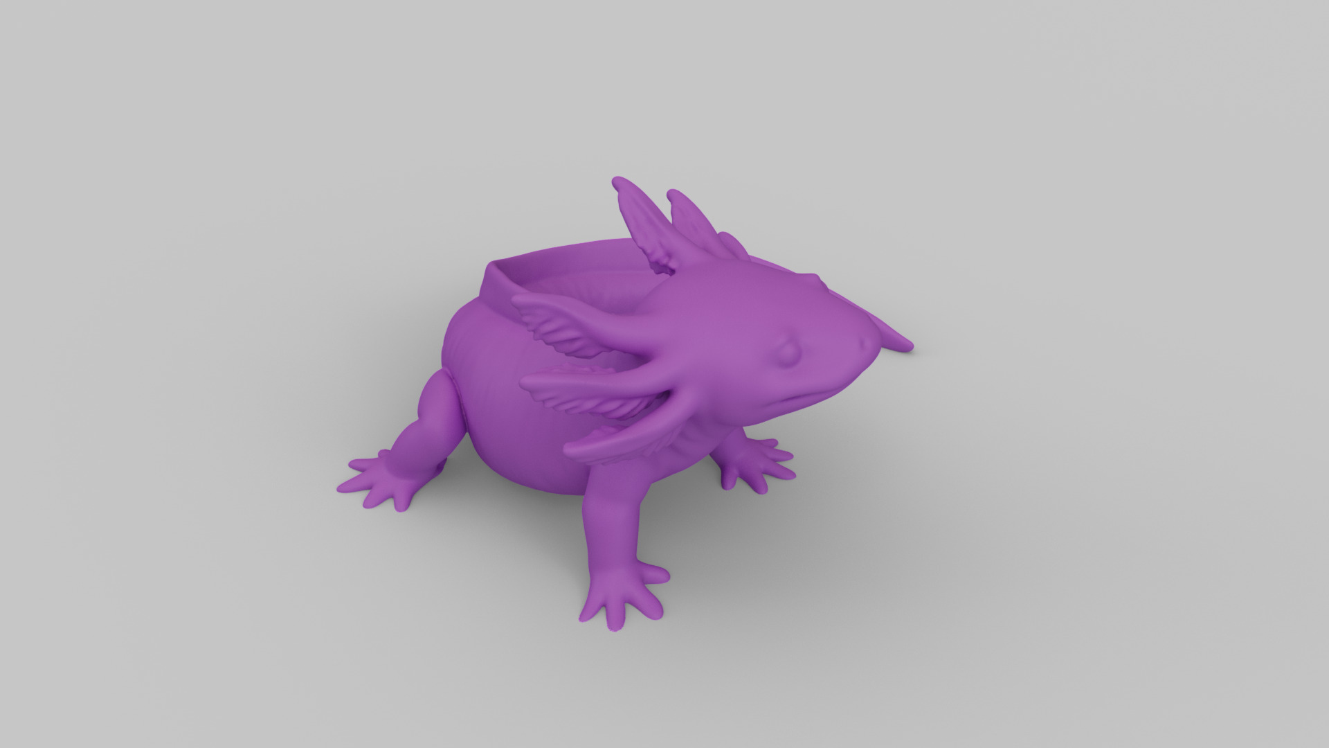 Axolotl Figurine 3D print model_1