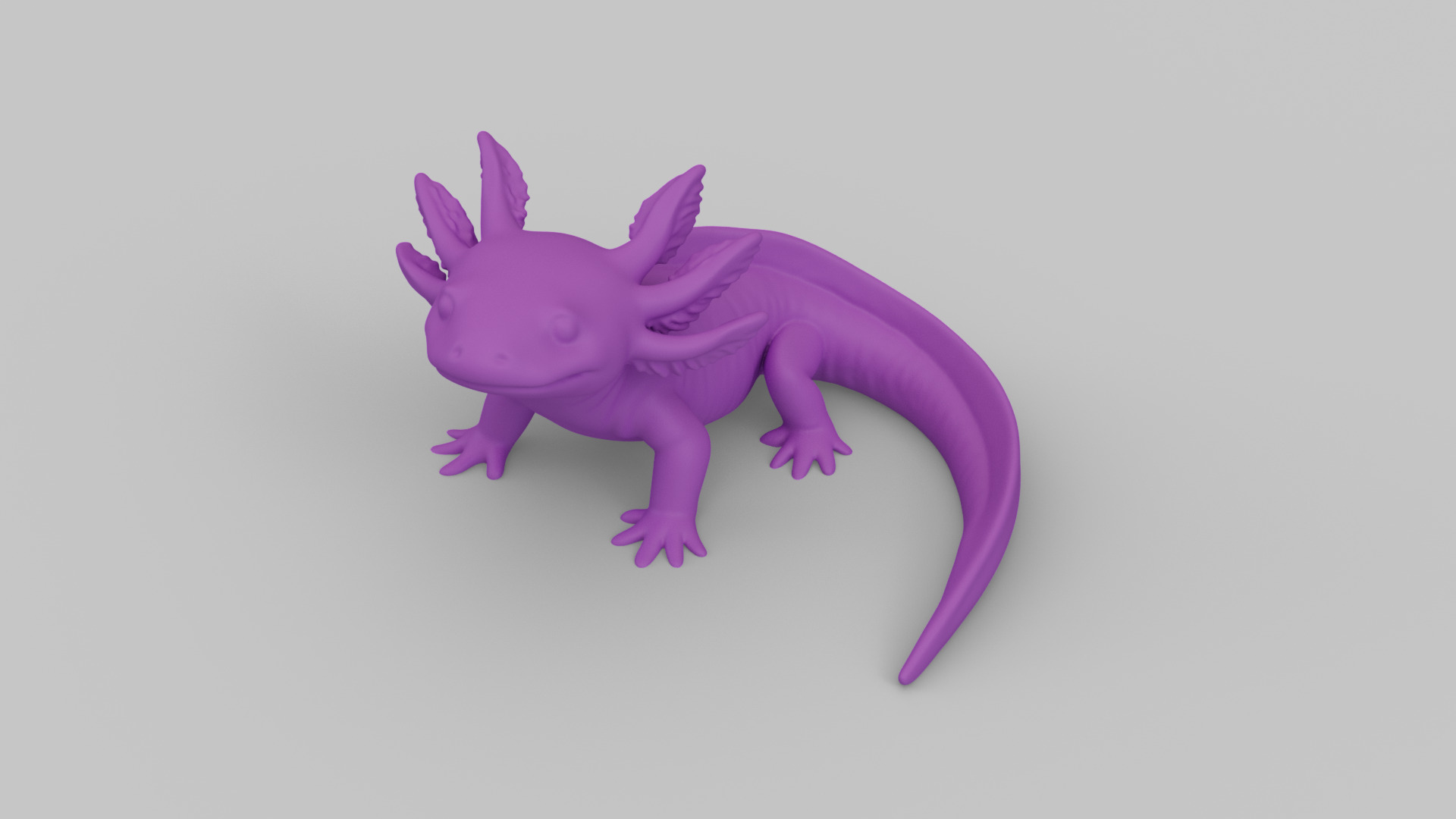 Axolotl Figurine 3D print model_6