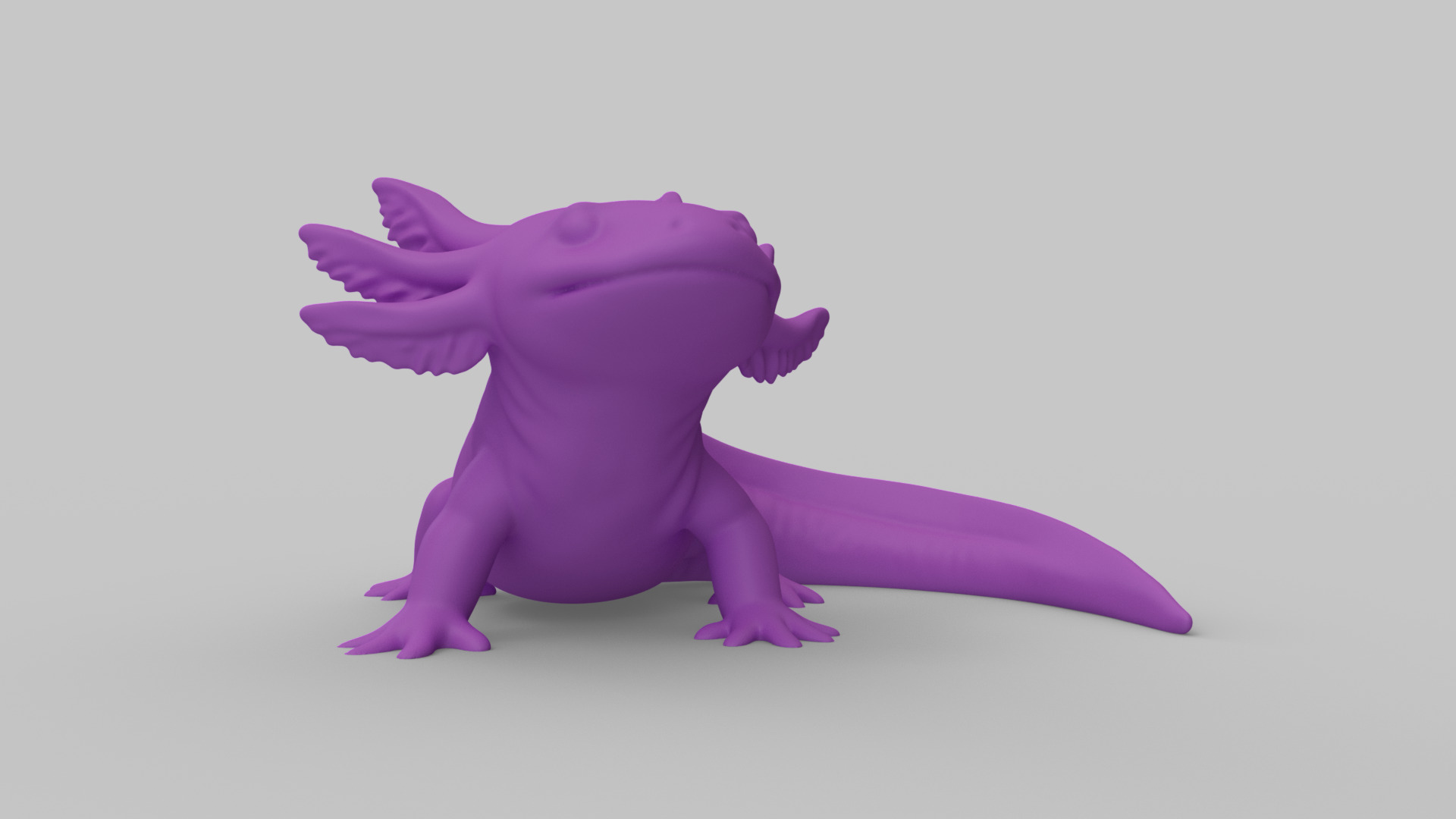 Axolotl Figurine 3D print model_4