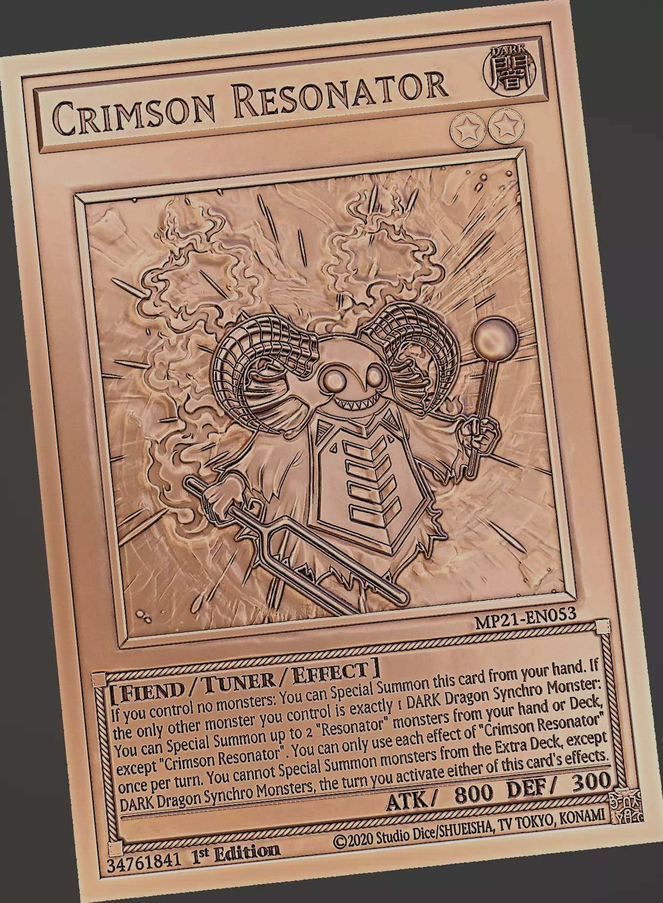 Crimson Resonator - yu-gi-oh Free 3D print model
