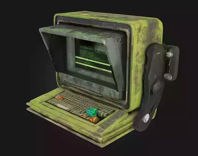 Retro Terminal Vintage Tech Hub from a Bygone Era 3D model