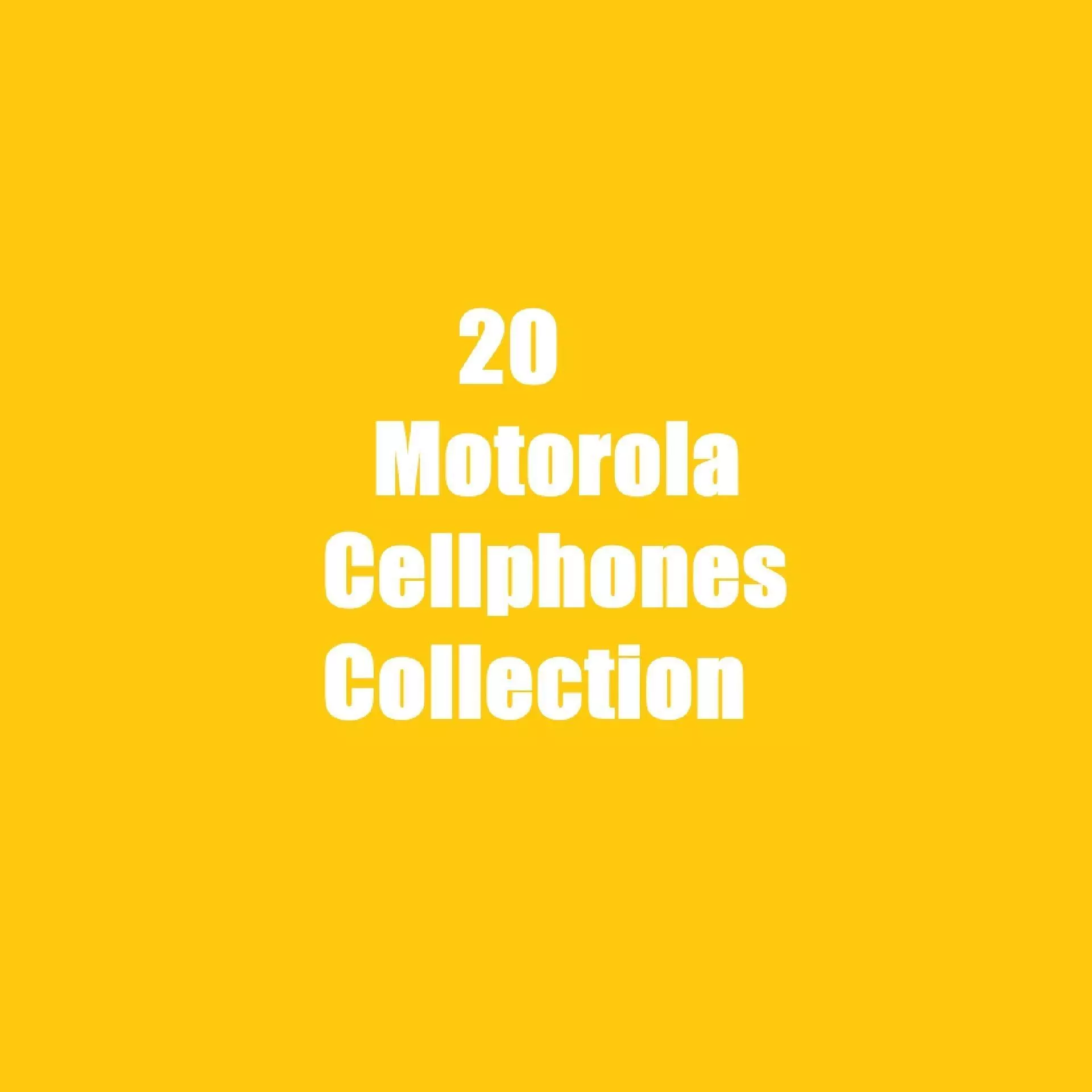 20 Motorola Cellphones Collection 3D model_0