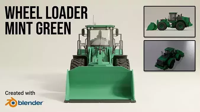 Wheel Loader Mint Green