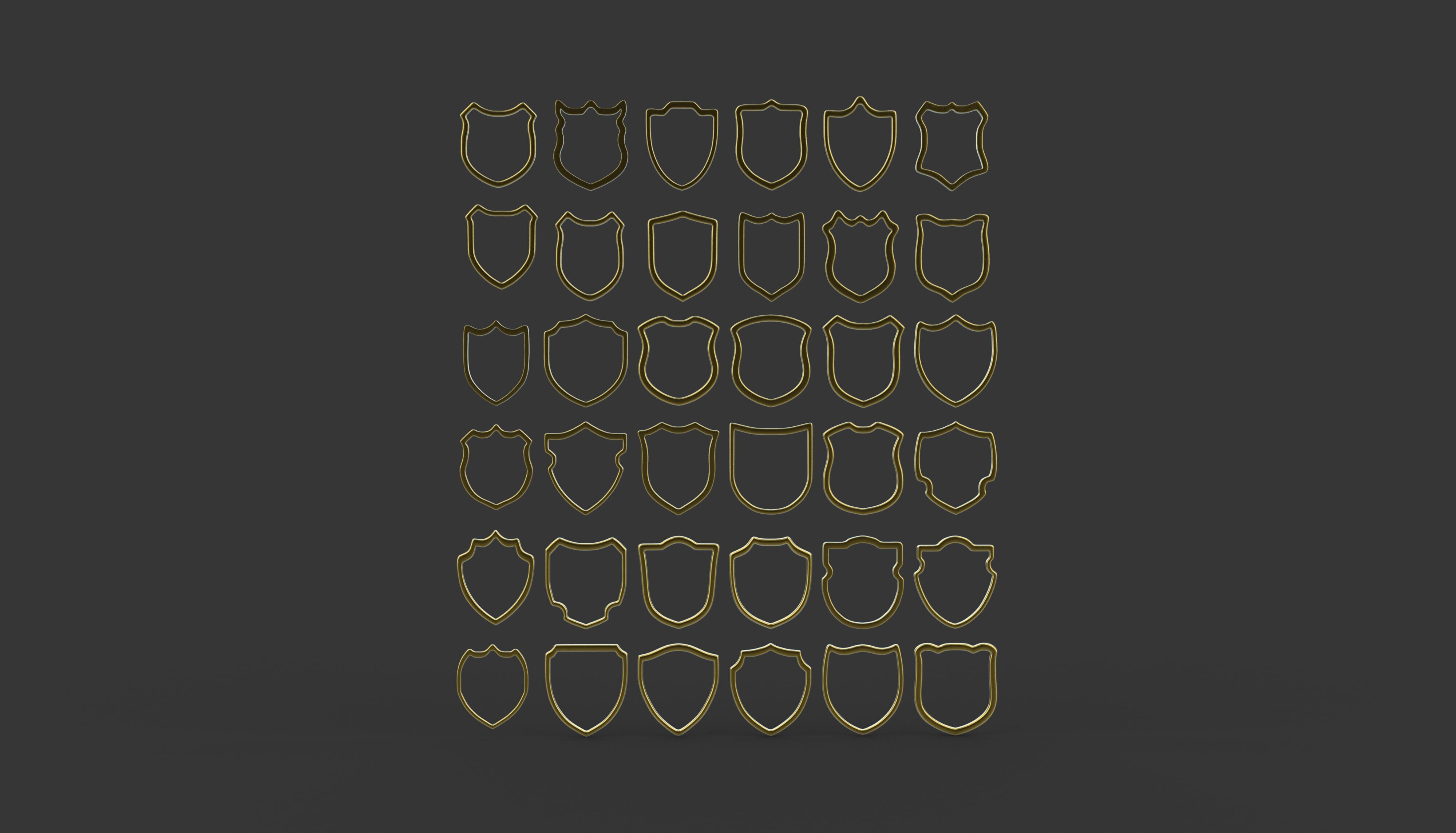 Badge Patches 3D model_6