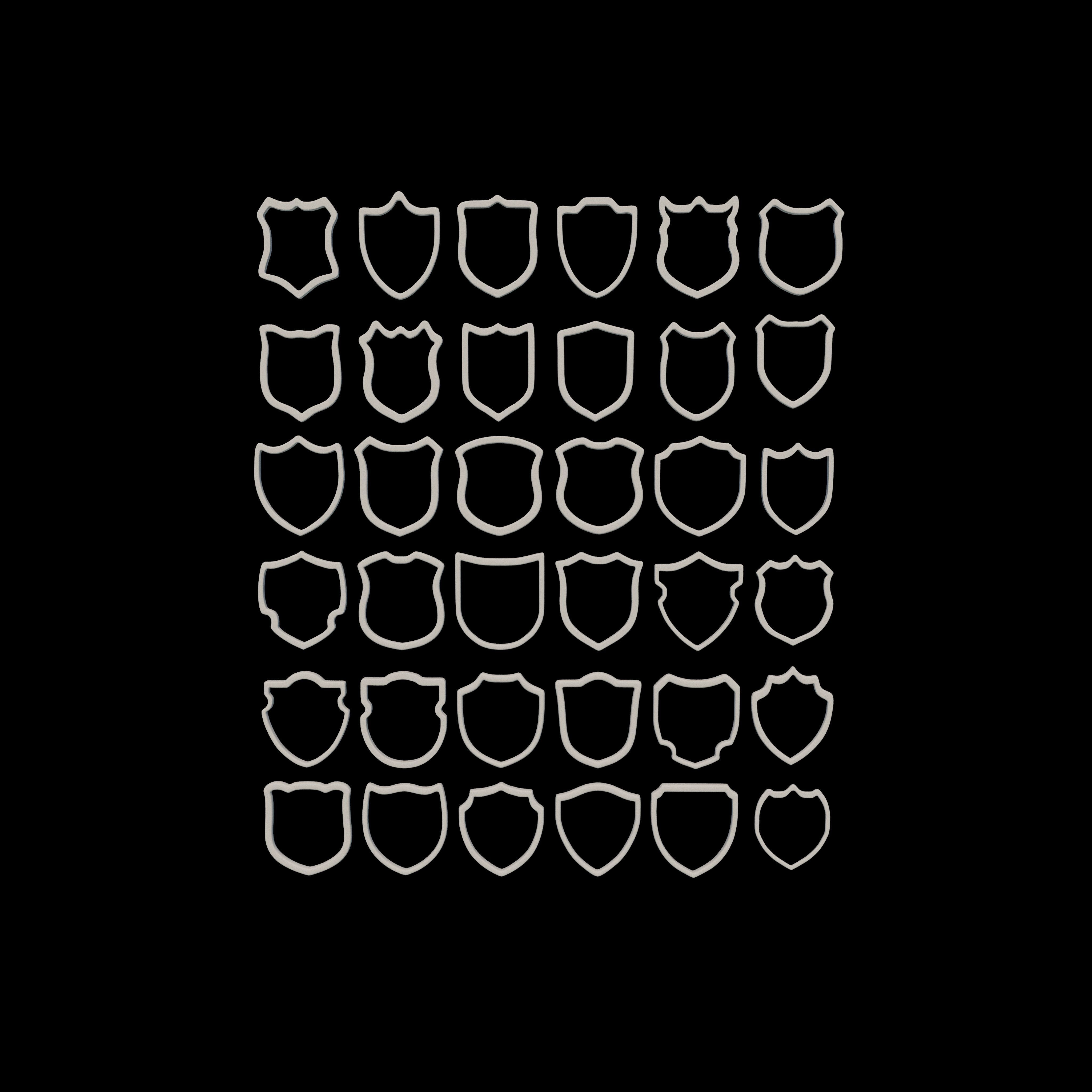 Badge Patches 3D model_2