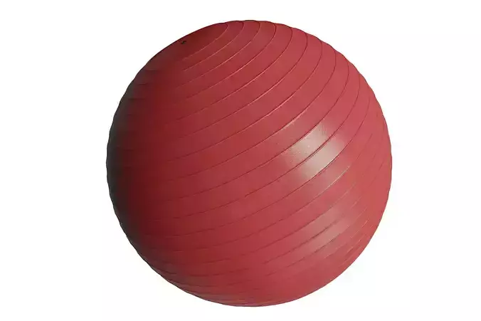 Red Yoga Ball  Exercise Ball 3D Model