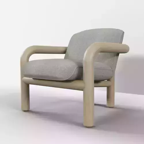 2021 Benson chair light wood light fabric 