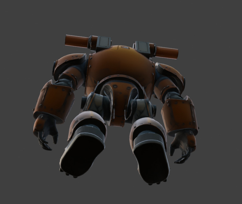 Armored Exosuit Game-Ready Sci-Fi 3D Model with PBR Textures Low-poly 3D model_25