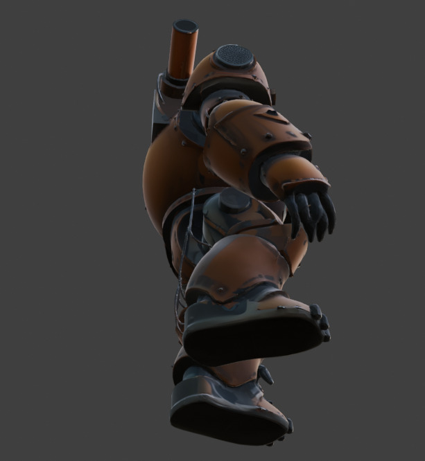 Armored Exosuit Game-Ready Sci-Fi 3D Model with PBR Textures Low-poly 3D model_23