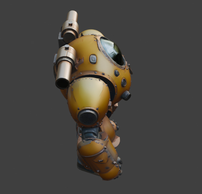Armored Exosuit Game-Ready Sci-Fi 3D Model with PBR Textures Low-poly 3D model_15