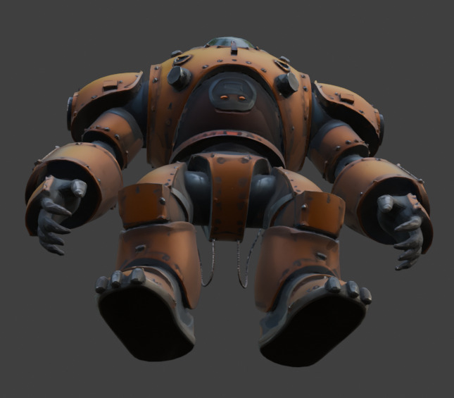 Armored Exosuit Game-Ready Sci-Fi 3D Model with PBR Textures Low-poly 3D model_21