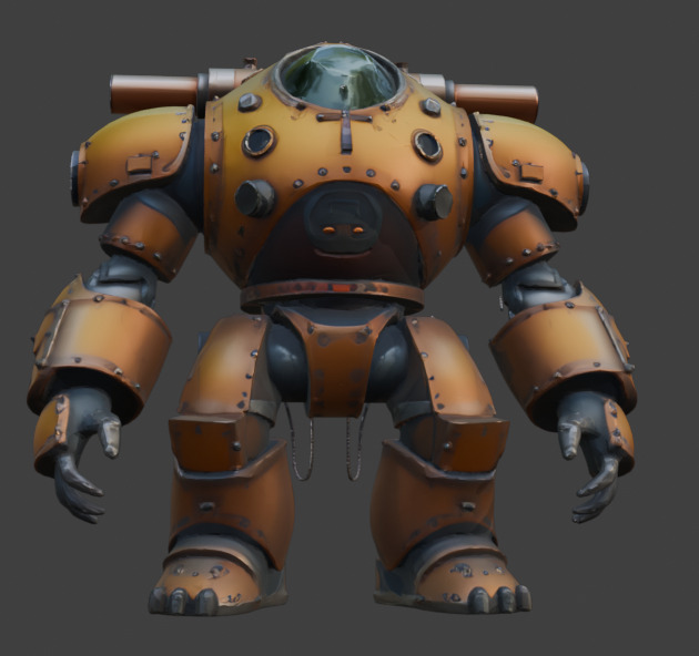 Armored Exosuit Game-Ready Sci-Fi 3D Model with PBR Textures Low-poly 3D model_20