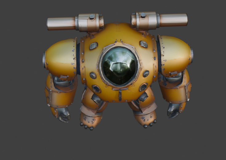 Armored Exosuit Game-Ready Sci-Fi 3D Model with PBR Textures Low-poly 3D model_18