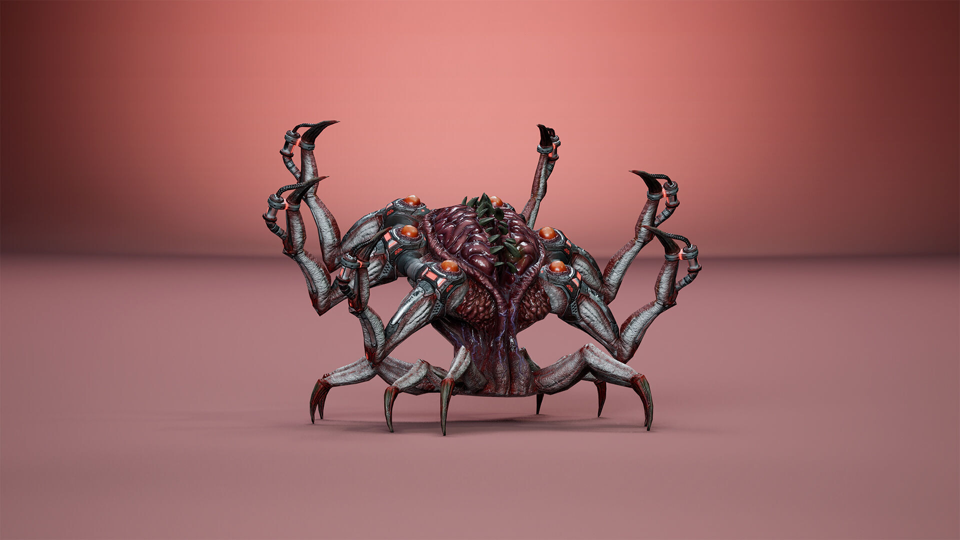 Cyborg Trap Low-poly 3D model_12