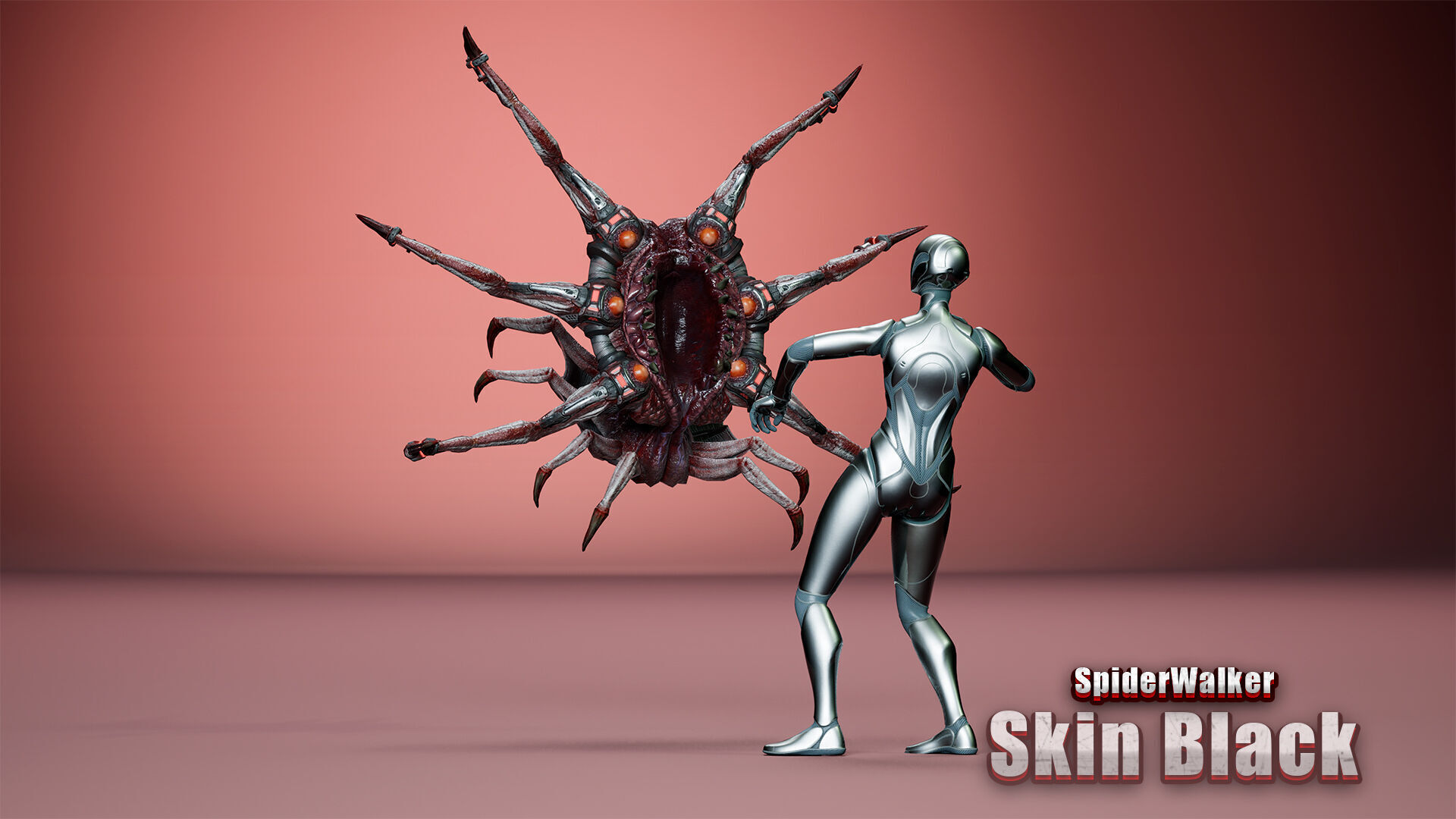 Cyborg Trap Low-poly 3D model_5