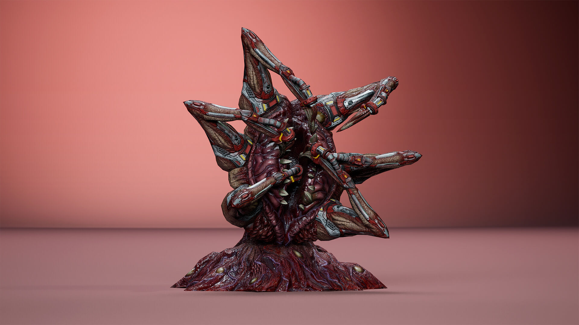 Cyborg Trap Low-poly 3D model_8