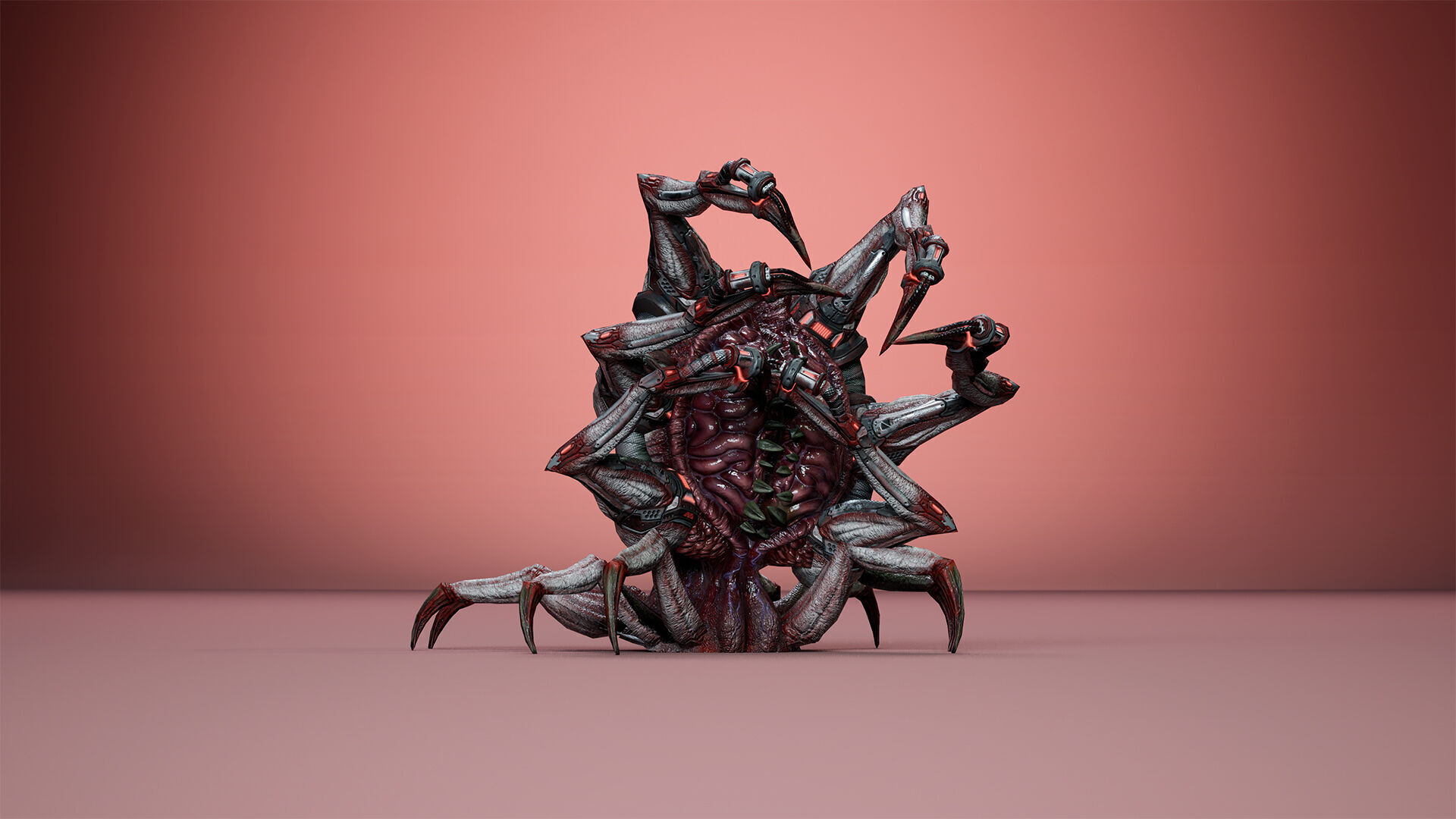 Cyborg Trap Low-poly 3D model_13