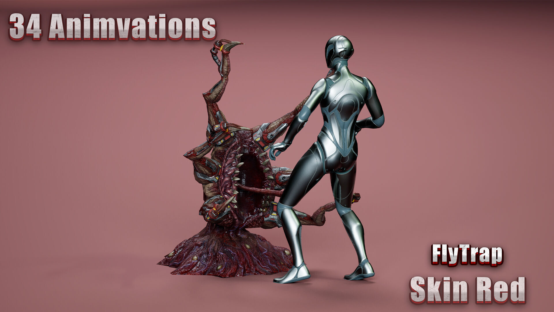 Cyborg Trap Low-poly 3D model_3