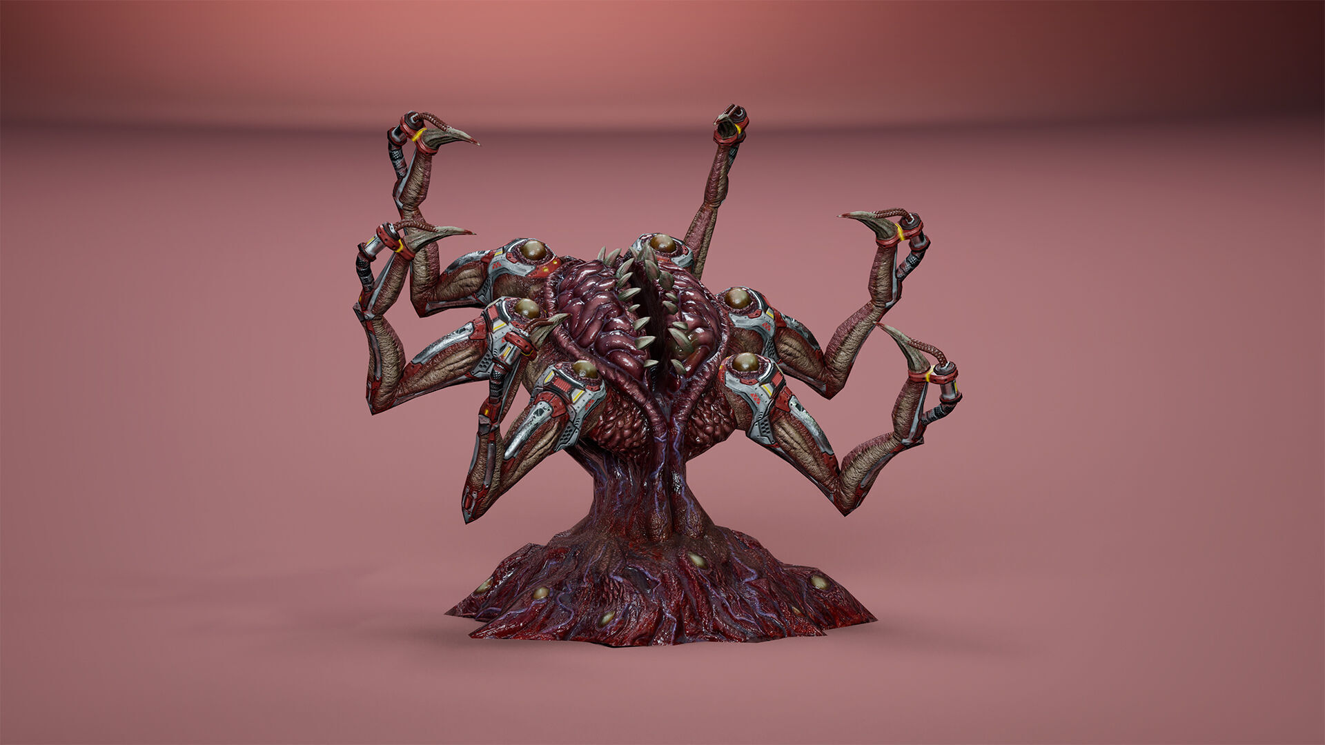 Cyborg Trap Low-poly 3D model_7