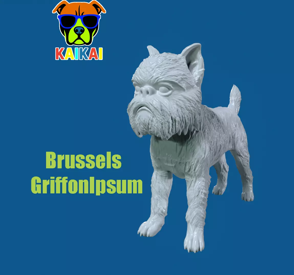 Griffon Bruxellois Dog model - 3D print 3D print model_0