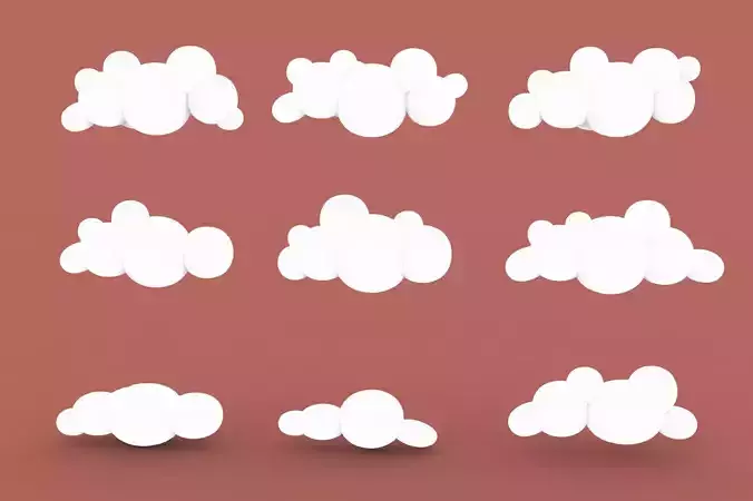 Clouds Pack Lowpoly