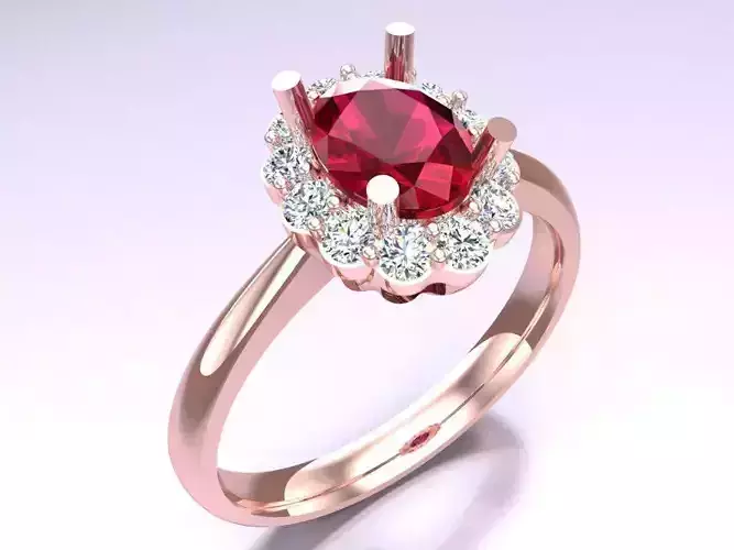 Oval stone ring - Womens Rings - N235511