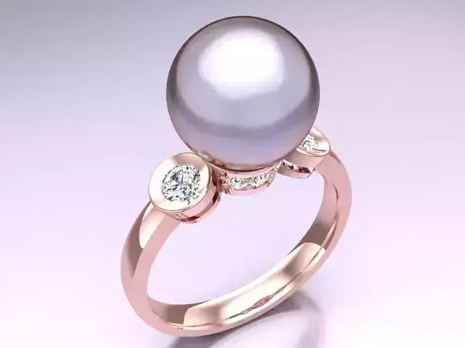 Pearl Ring - Womens Rings  - N421155 3D print model