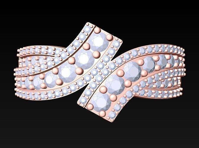 Diamond Ring - Womens Rings -  N123054 3D print model