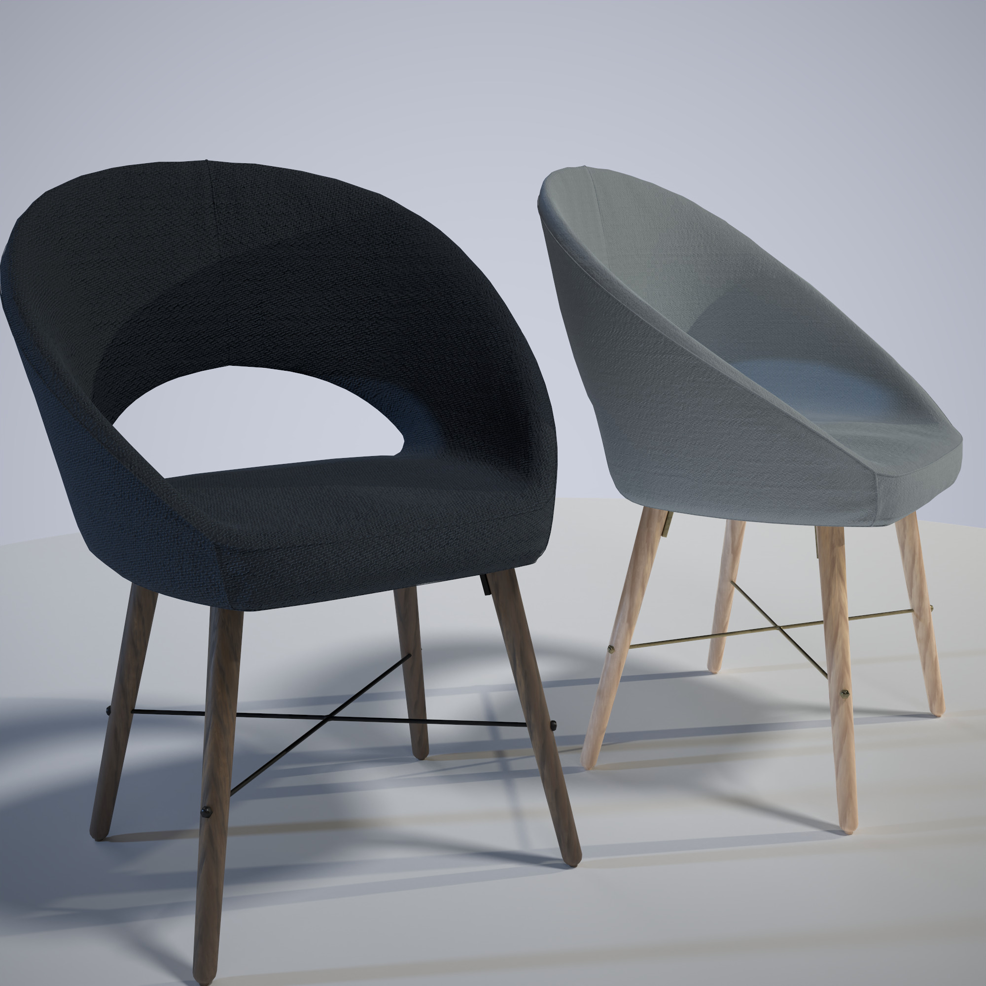 Chair Low-poly 3D model_5