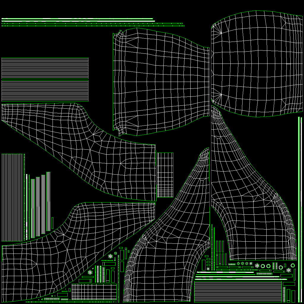 Chair Low-poly 3D model_9